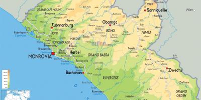 Debuxar o mapa de Liberia