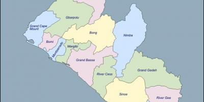 Mapa de municipios Liberia
